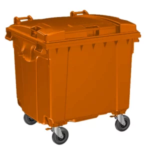 Product Conetendor Naranja 1100L Con 4 Ruedas Y Tapa Code VSU0009.004