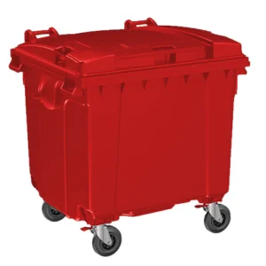 Product Conetendor Rojo 1100L Con 4 Ruedas Y Tapa Code VSU0009.006