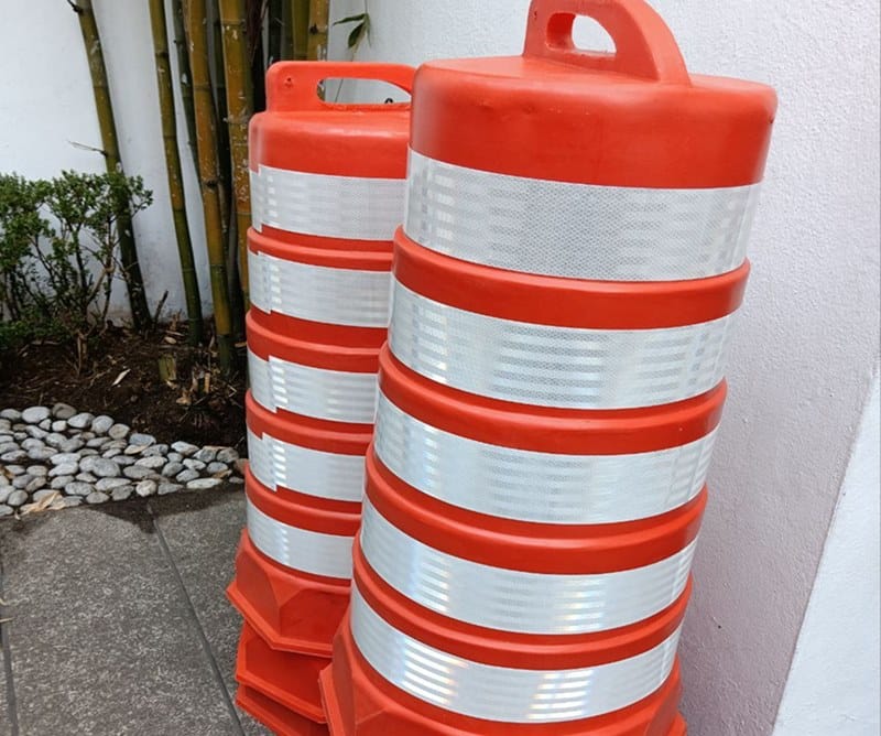 trafitambos con cinco reflejantes