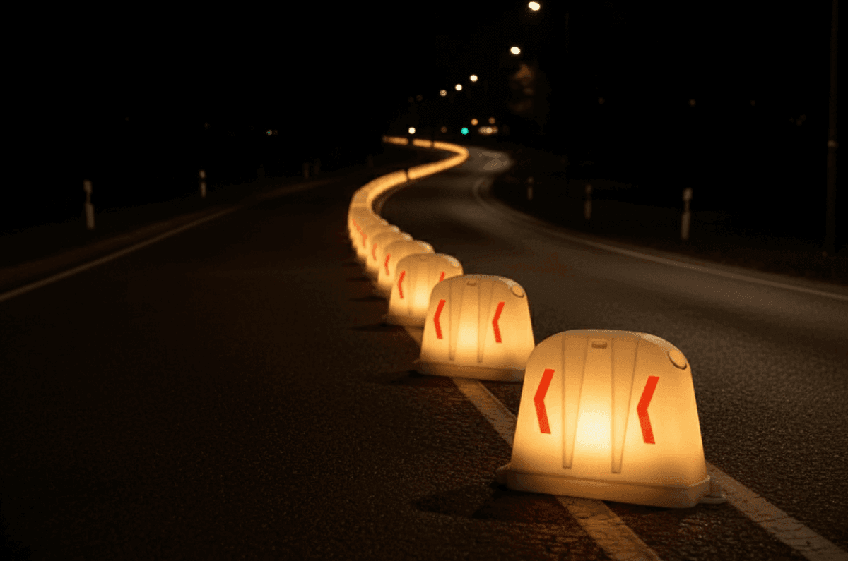 barreras viales con luz